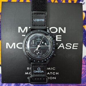 NWT Swatch X Omega Moonswatch Mission To The Moonphase New Moon Watch